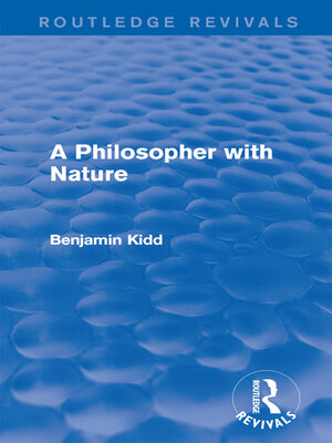cover image of A Philosopher with Nature